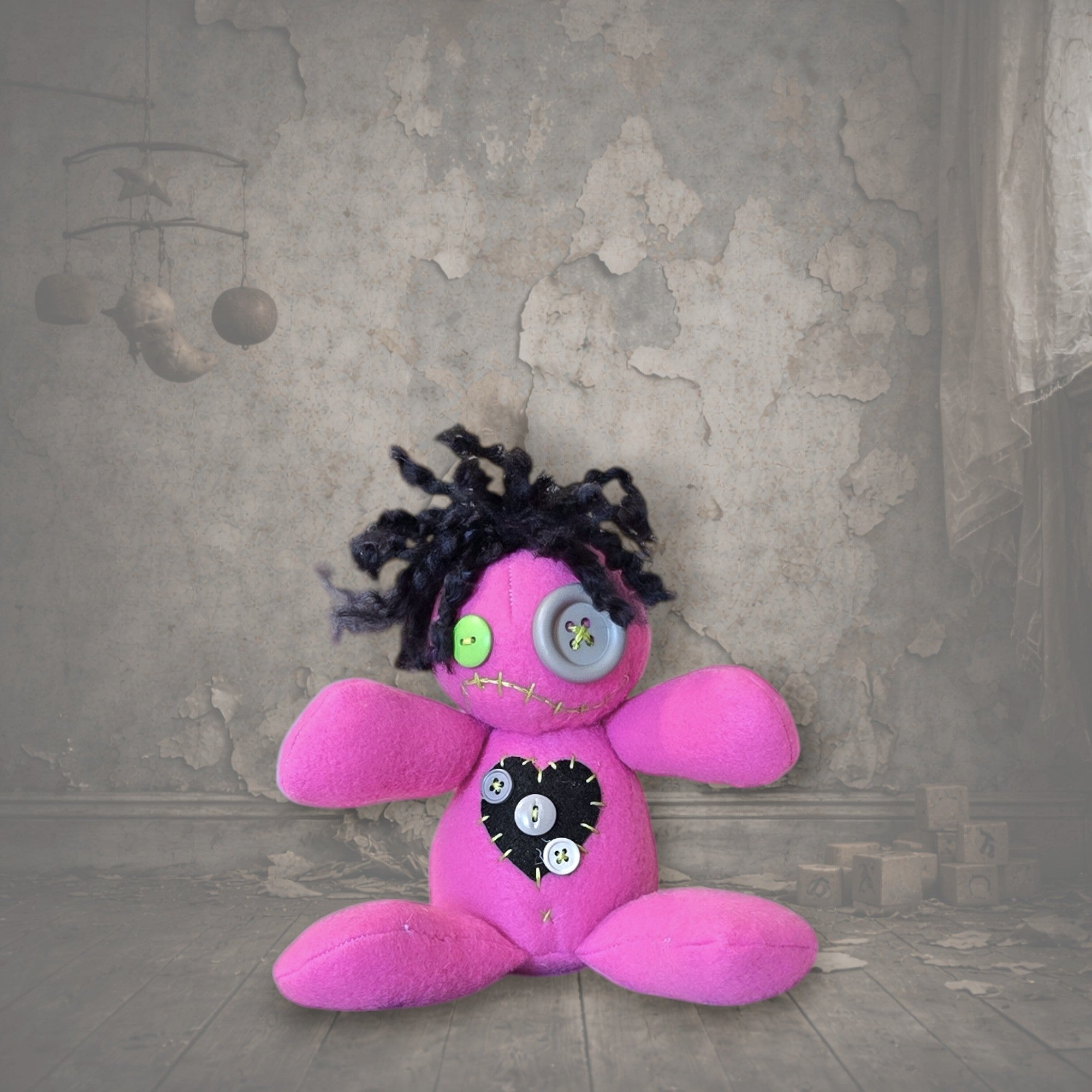 Handmade Creepy Gothic Plush Doll | Orphan Asylum Gothling Intake #1078