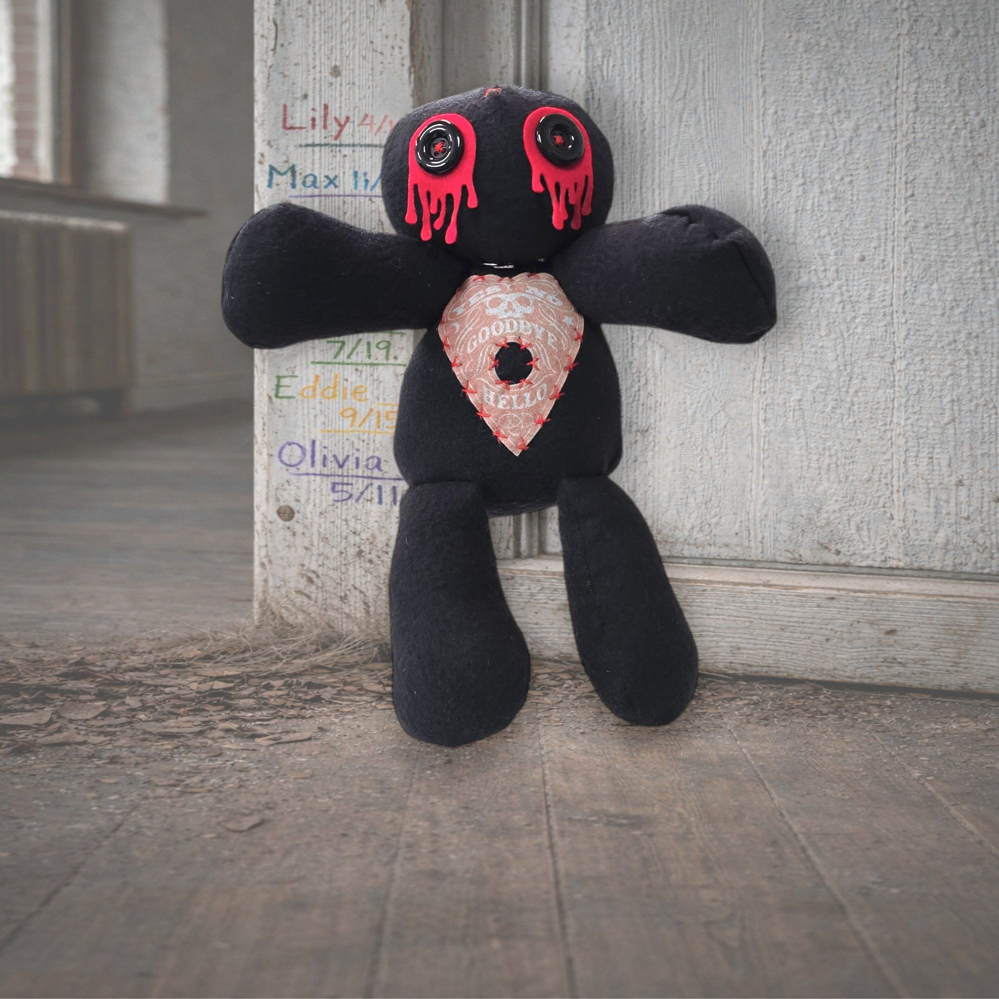 Handmade Creepy Gothic Plush Doll | Orphan Asylum Gothling Intake # 1093
