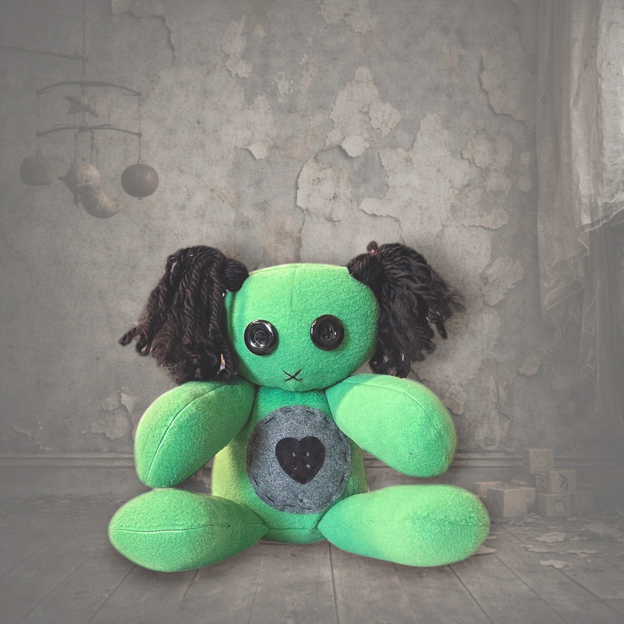 Handmade Creepy Gothic Plush Doll | Orphan Asylum Gothling Intake #1107