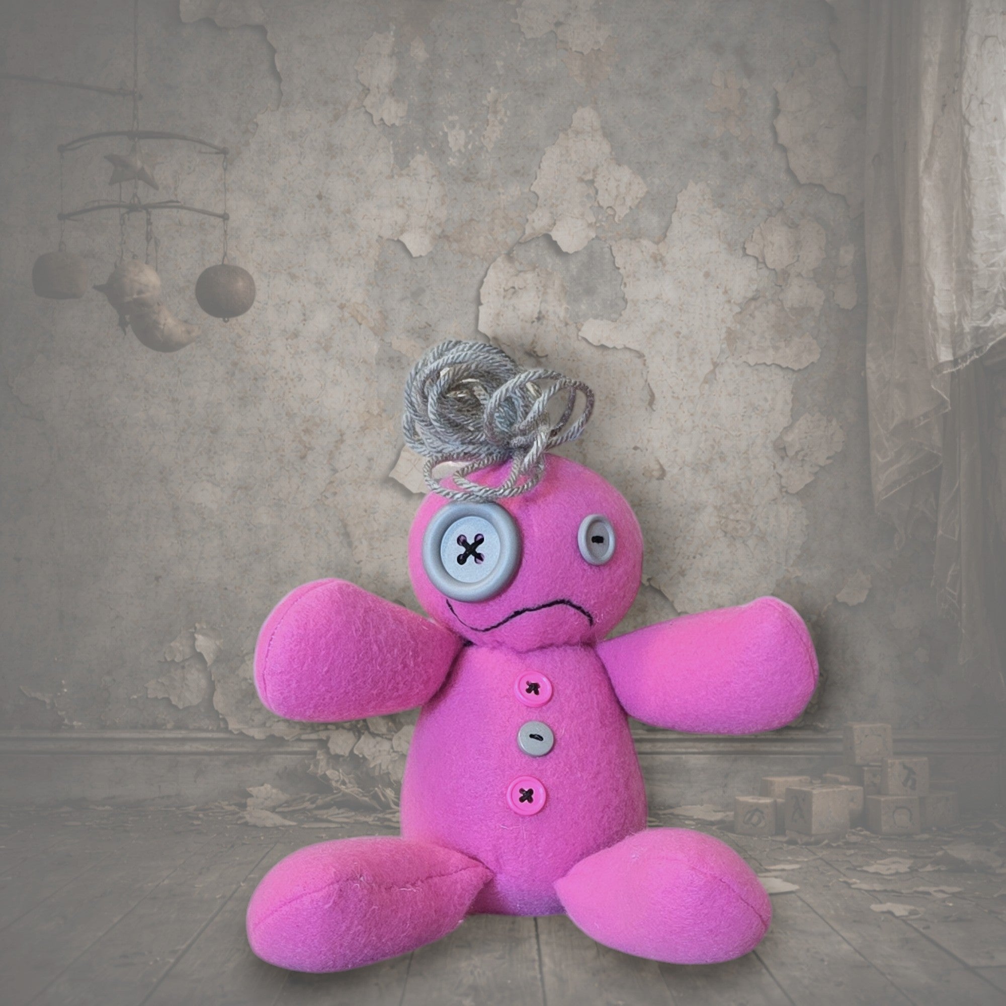 Handmade Creepy Gothic Plush Doll | Orphan Asylum Gothling Intake #1133