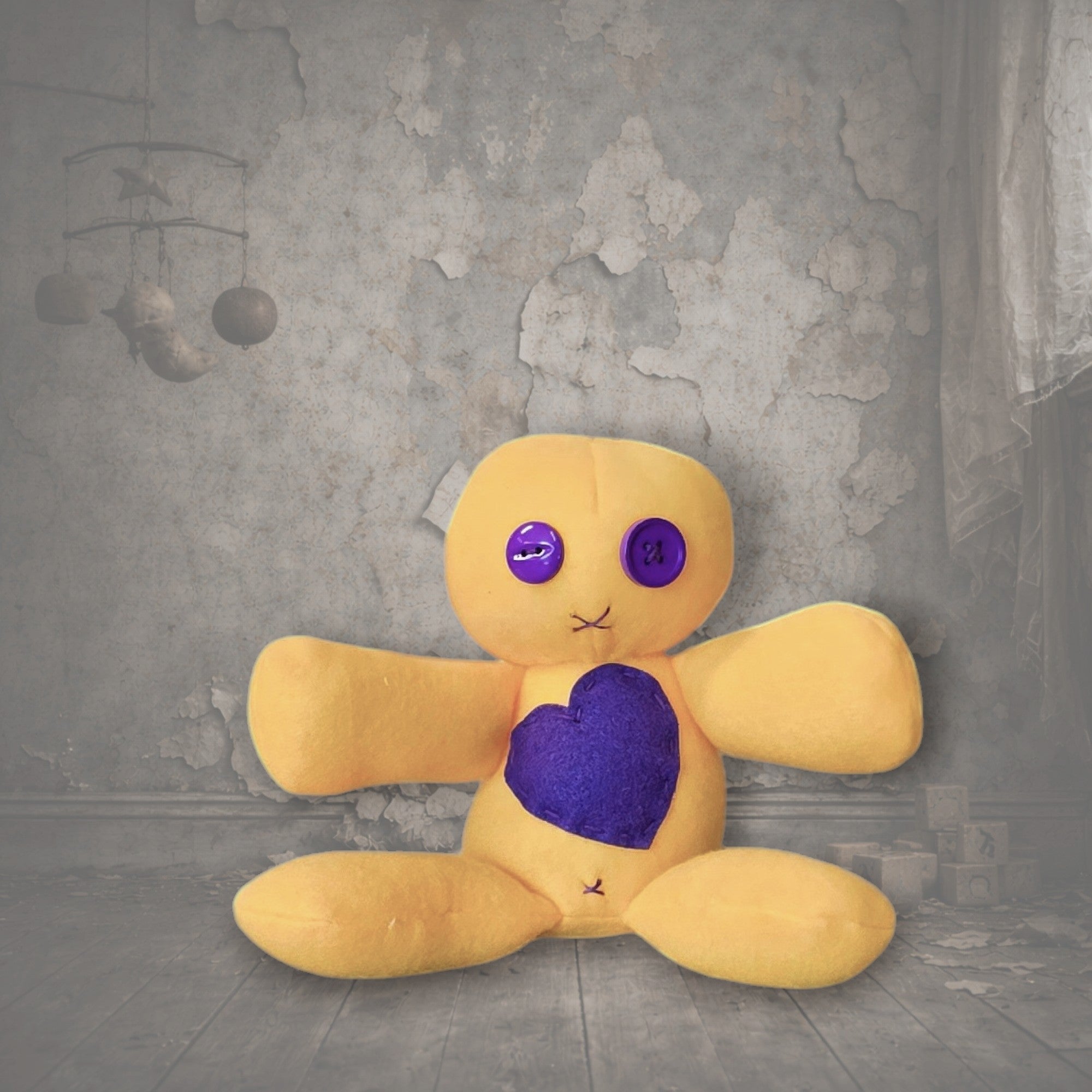 Handmade Creepy Gothic Plush Doll | Orphan Asylum Gothling Intake # 1146