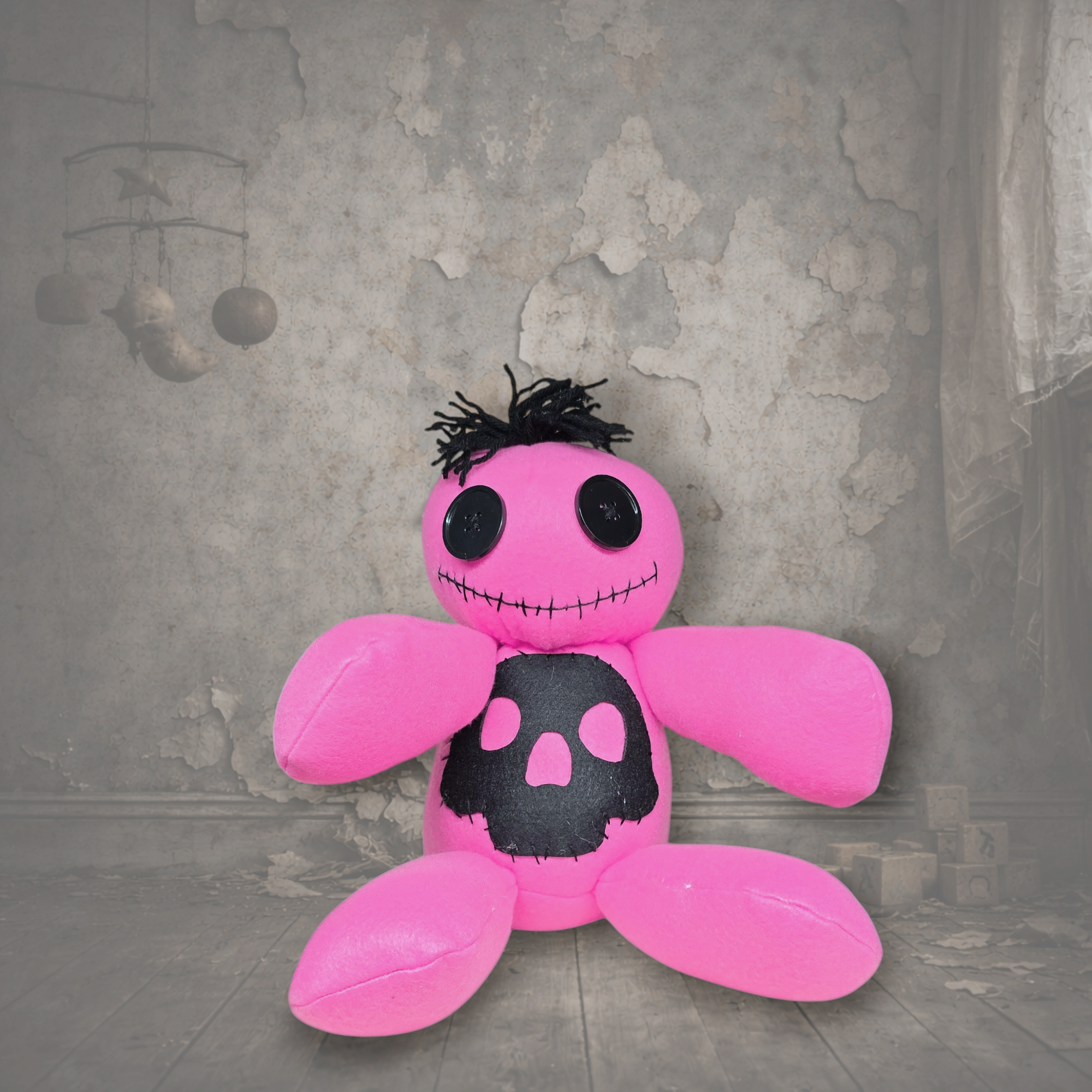 Handmade Creepy Gothic Plush Doll | Orphan Asylum Gothling Intake # 1168