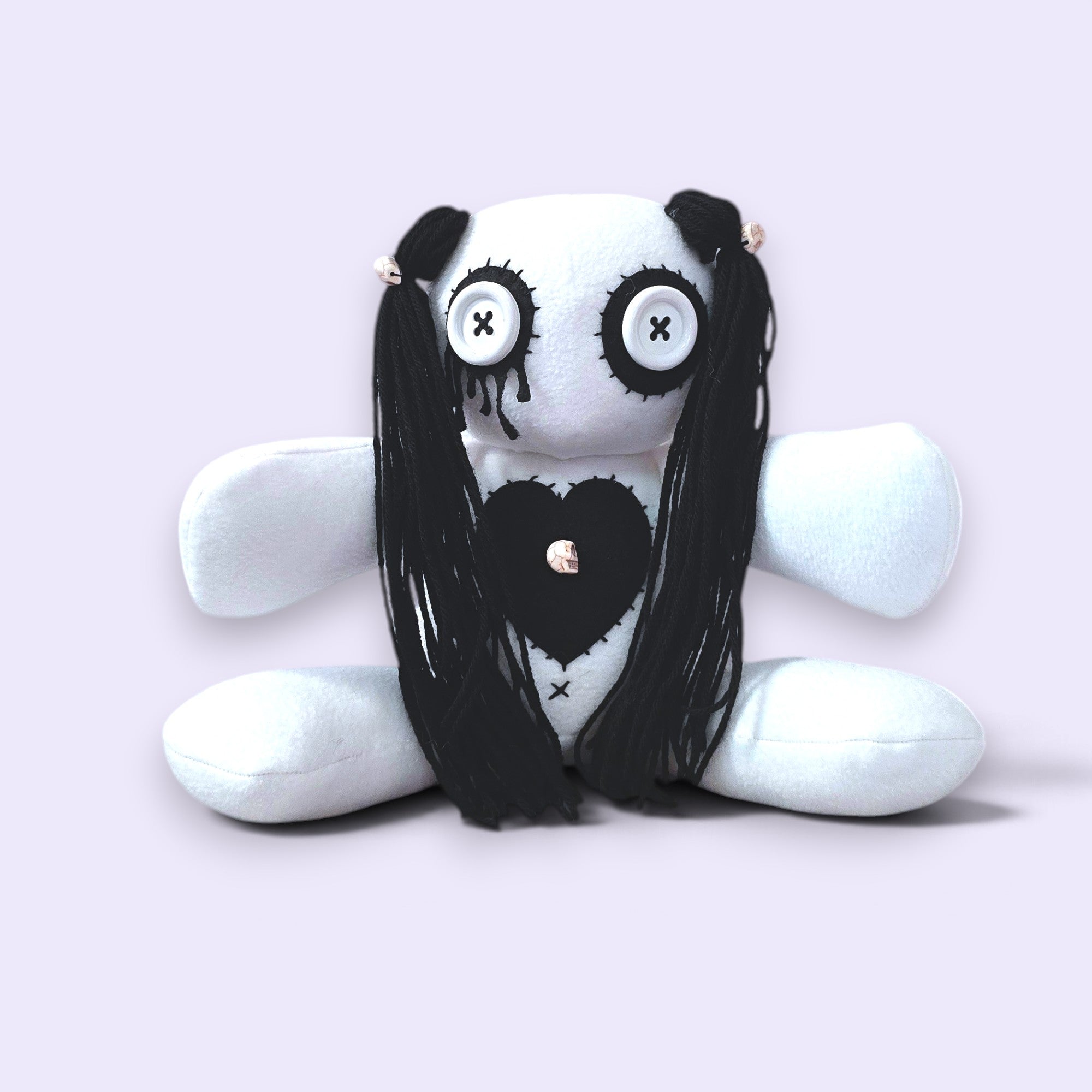 Handmade Creepy Gothic Plush Doll | Orphan Asylum Gothling Intake # 1181