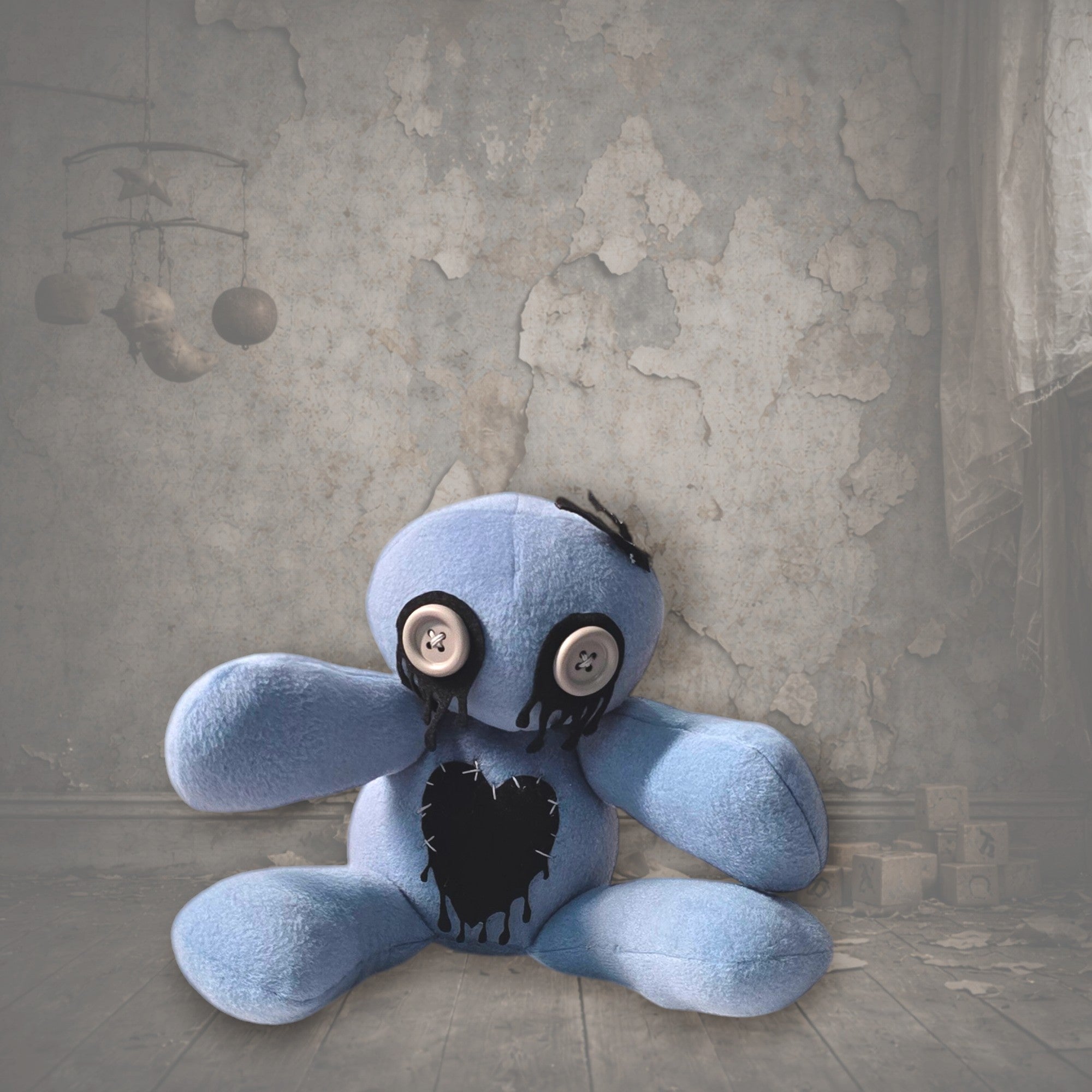 Handmade Creepy Gothic Plush Doll | Orphan Asylum Gothling Intake #1245