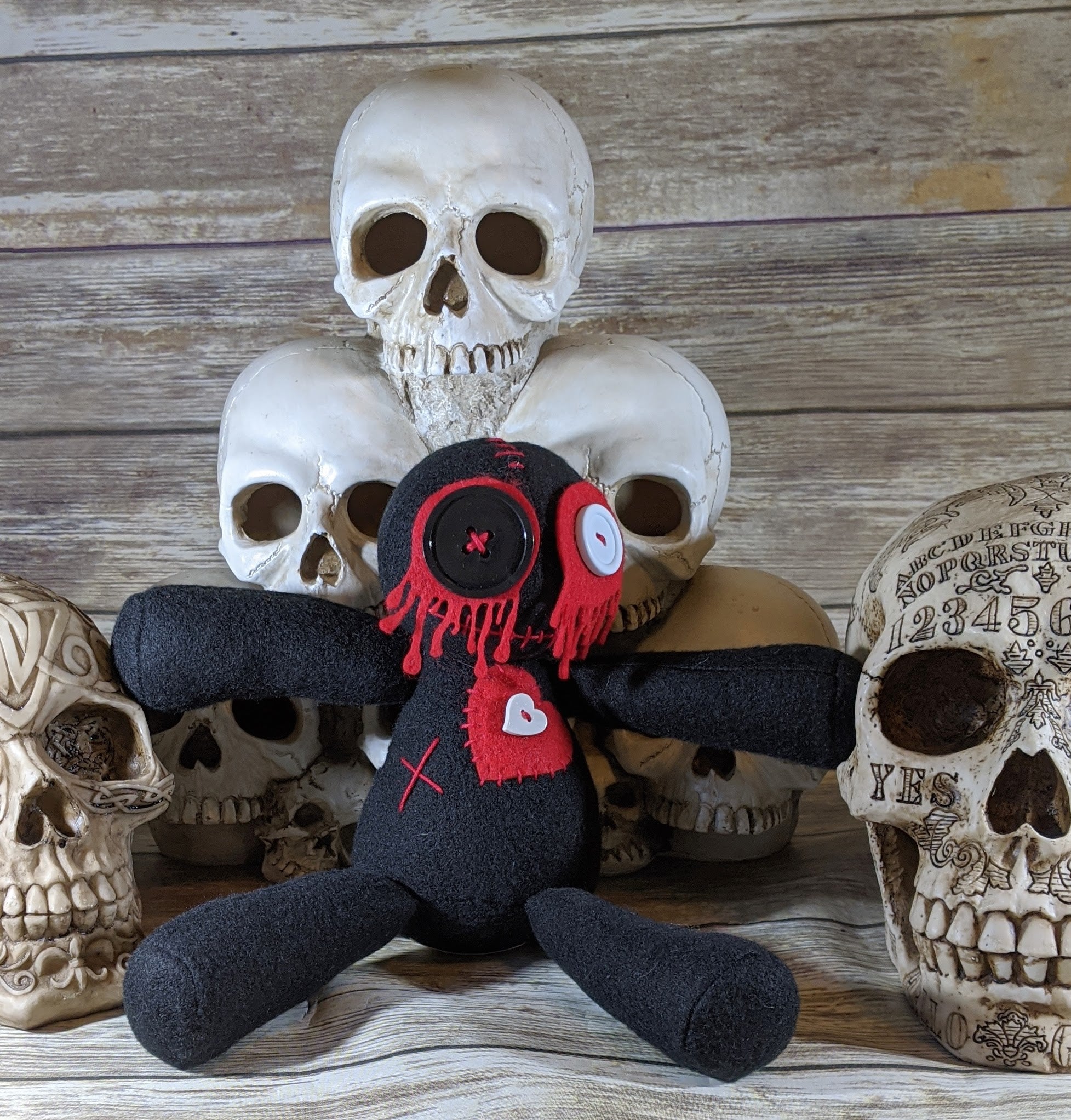 Handmade Gothic Plush Doll | Orphan Asylum Gothling Intake # 1058