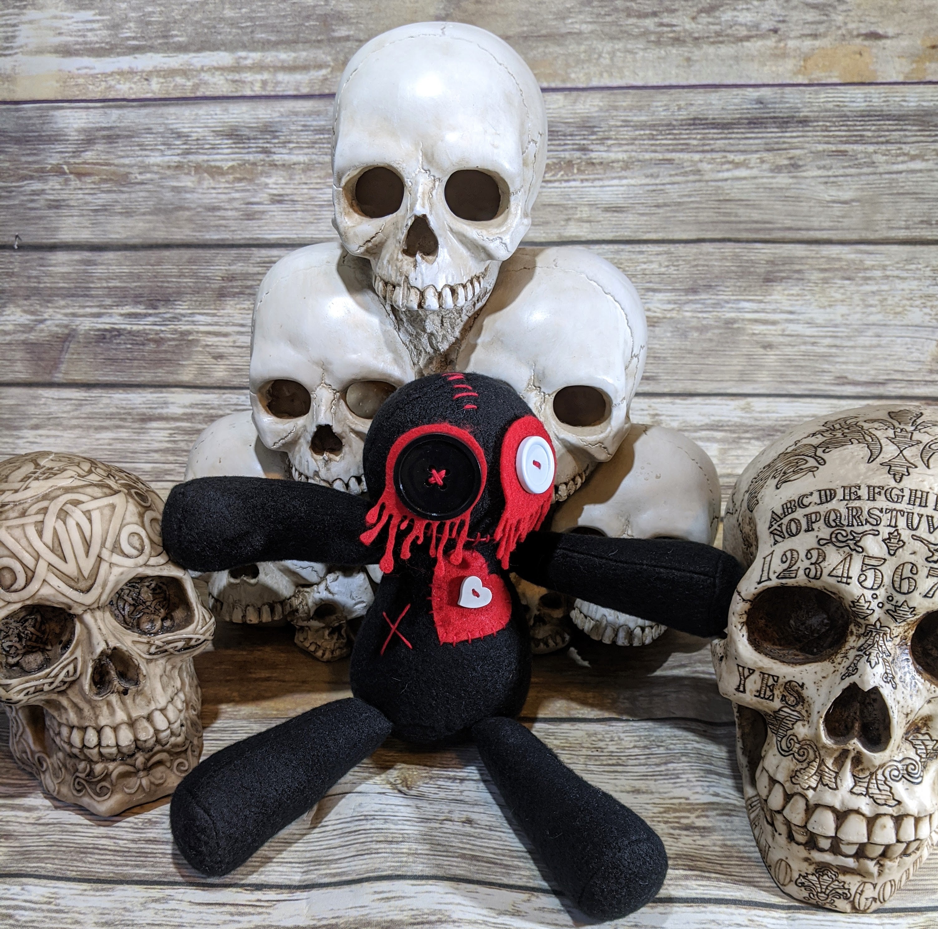 Handmade Gothic Plush Doll | Orphan Asylum Gothling Intake # 1058
