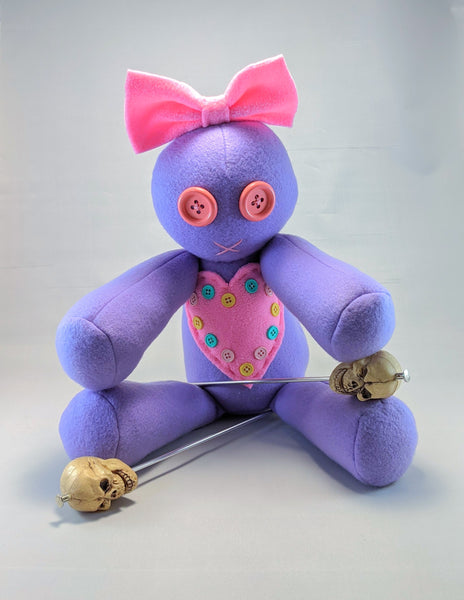 Purple and Pink Kawaii Plushie Voodoo Doll