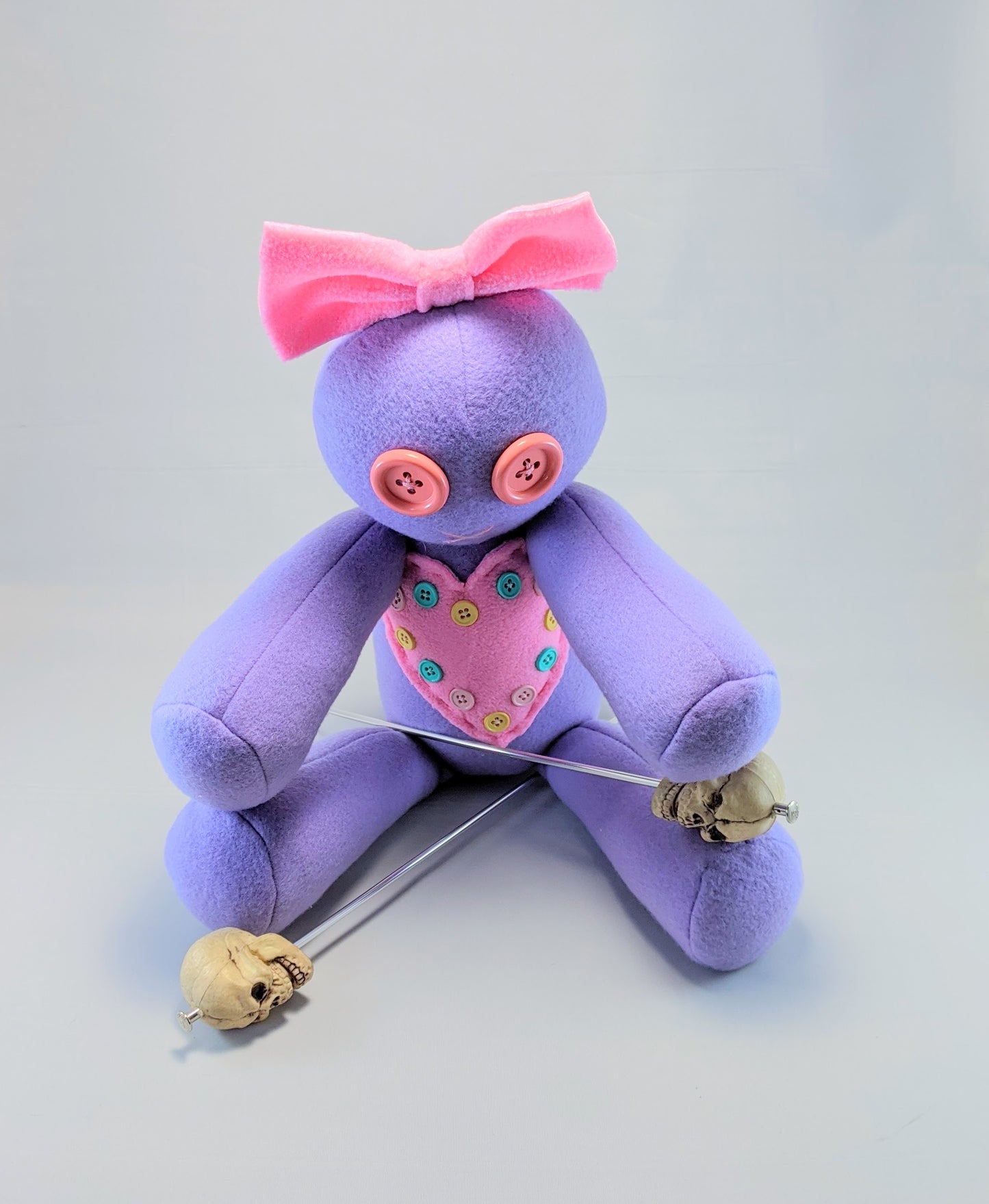 Purple and Pink Kawaii Plushie Voodoo Doll