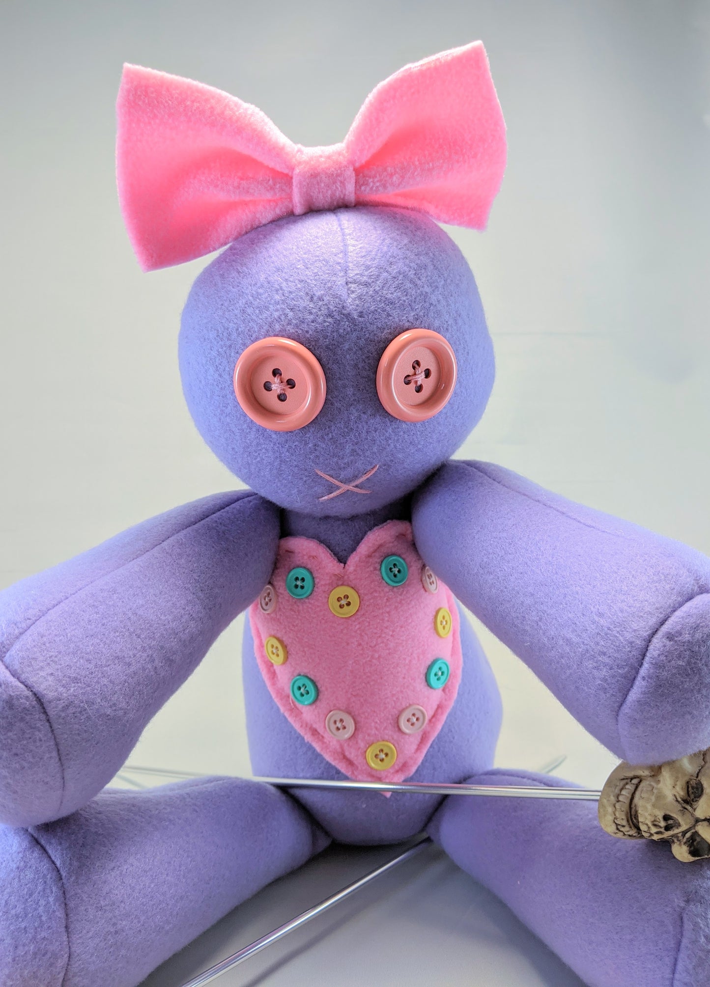 Purple and Pink Kawaii Plushie Voodoo Doll