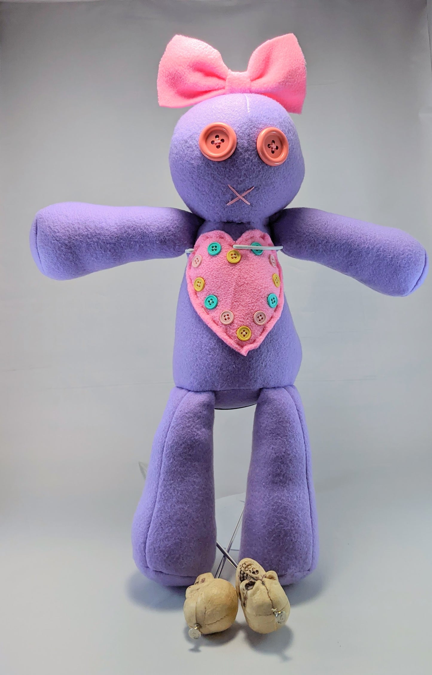 Purple and Pink Kawaii Plushie Voodoo Doll