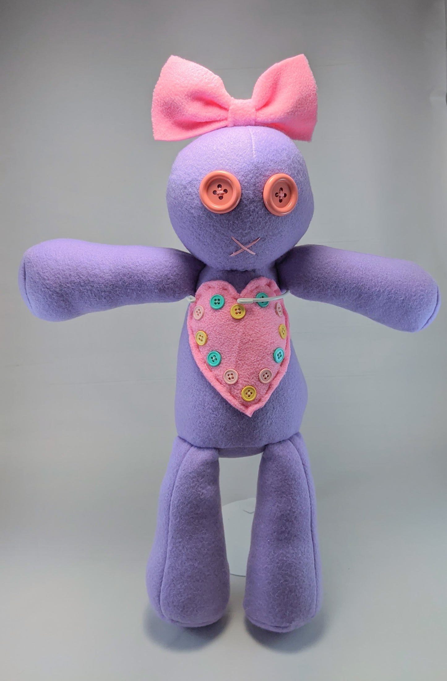 Purple and Pink Kawaii Plushie Voodoo Doll