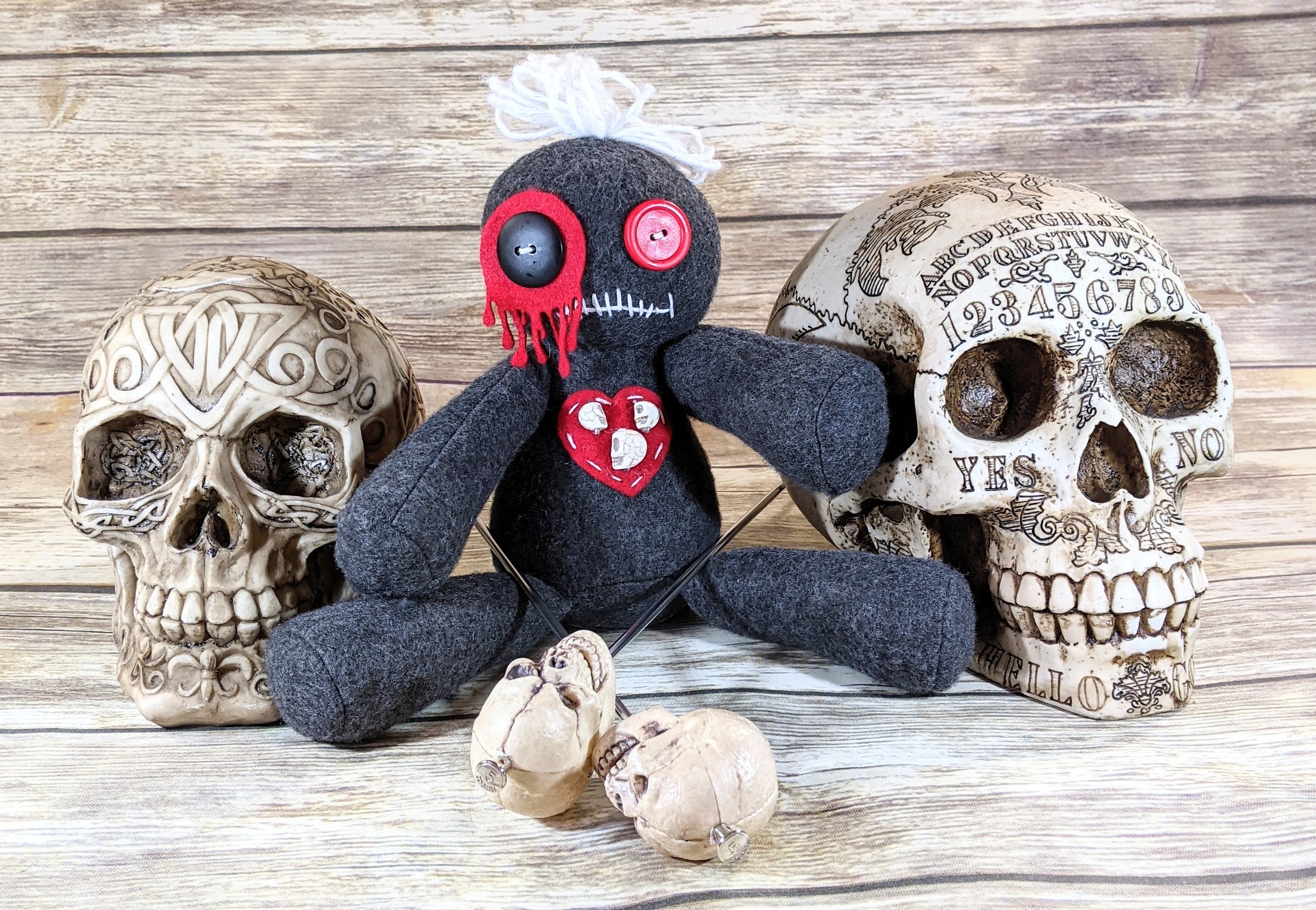 Handmade Creepy Gothic Plush Doll | Orphan Asylum Gothling Intake #1084