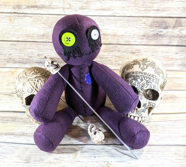 Purple Voodoo Plush Zombie Kawaii Poppet Doll
