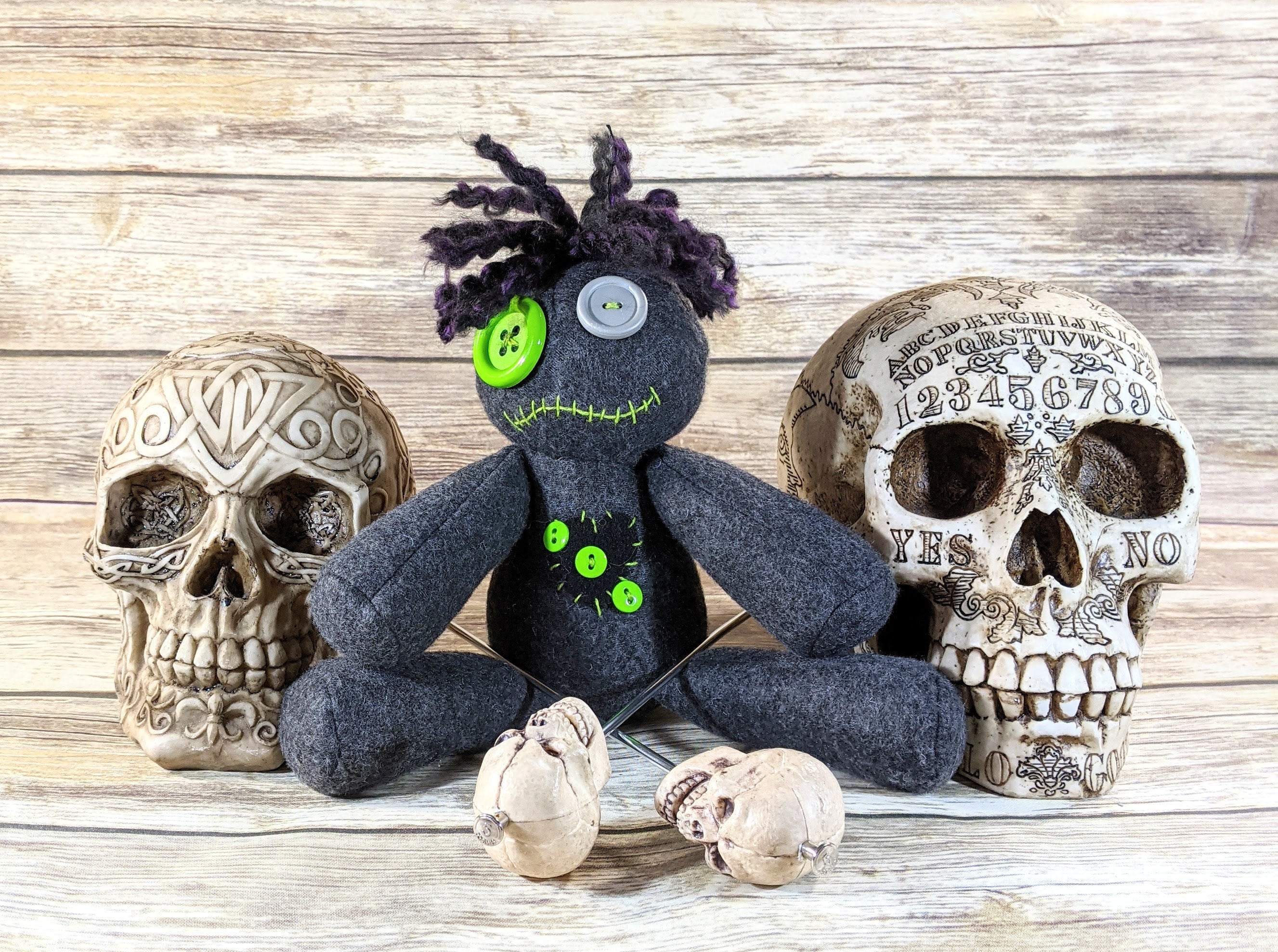 Handmade Gothic Plush Doll | Orphan Asylum Gothling Intake # 1078