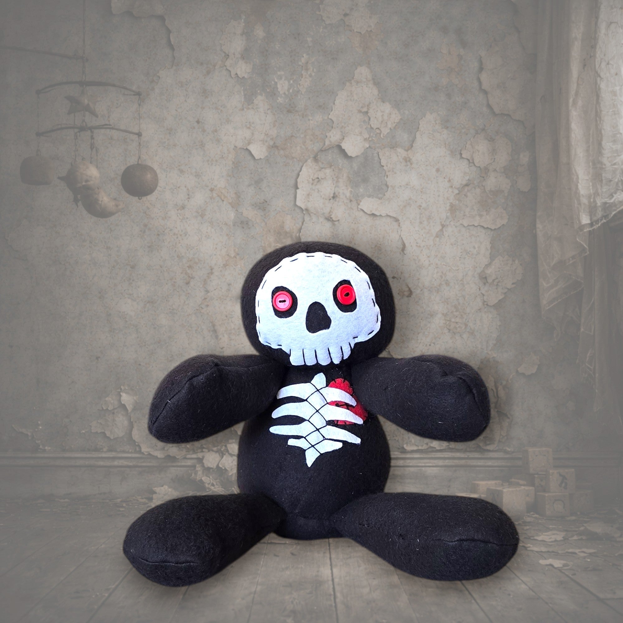Handmade Gothic Plush Doll | Orphan Asylum Gothling Intake # 1001