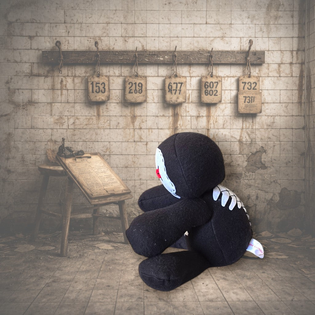 Handmade Gothic Plush Doll | Orphan Asylum Gothling Intake # 1001