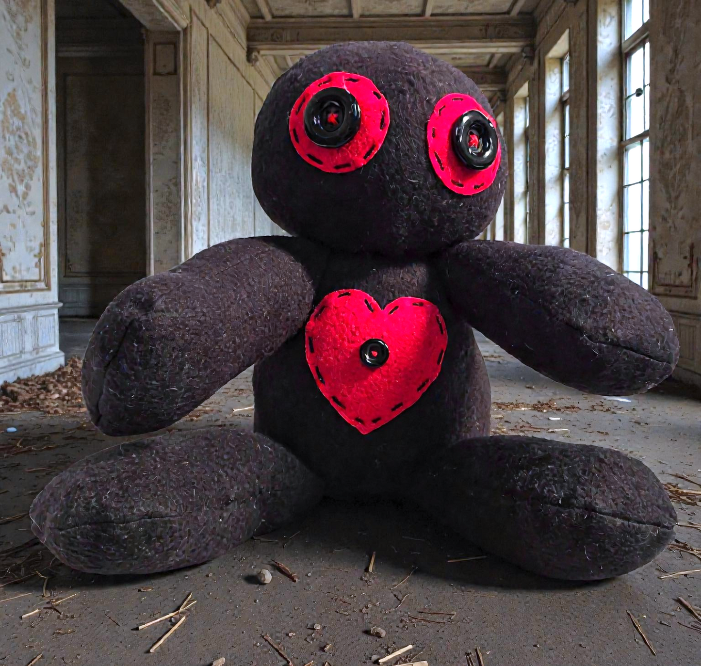 Handmade gothic orphan doll from the Orphan Asylum