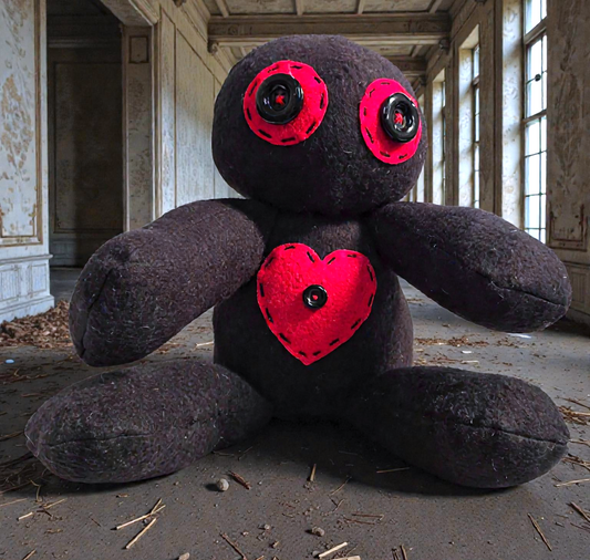 Handmade gothic orphan doll from the Orphan Asylum