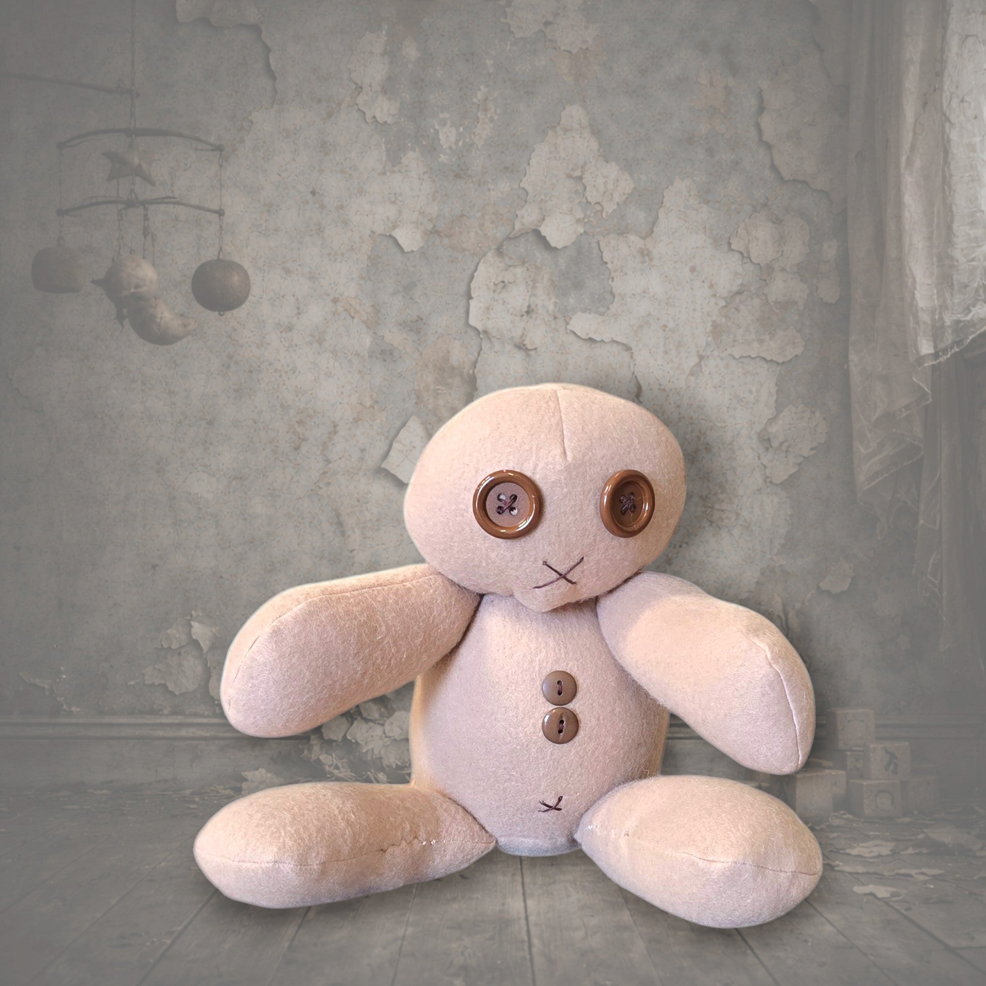 Handmade Gothic Plush Doll | Orphan Asylum Gothling # 1011