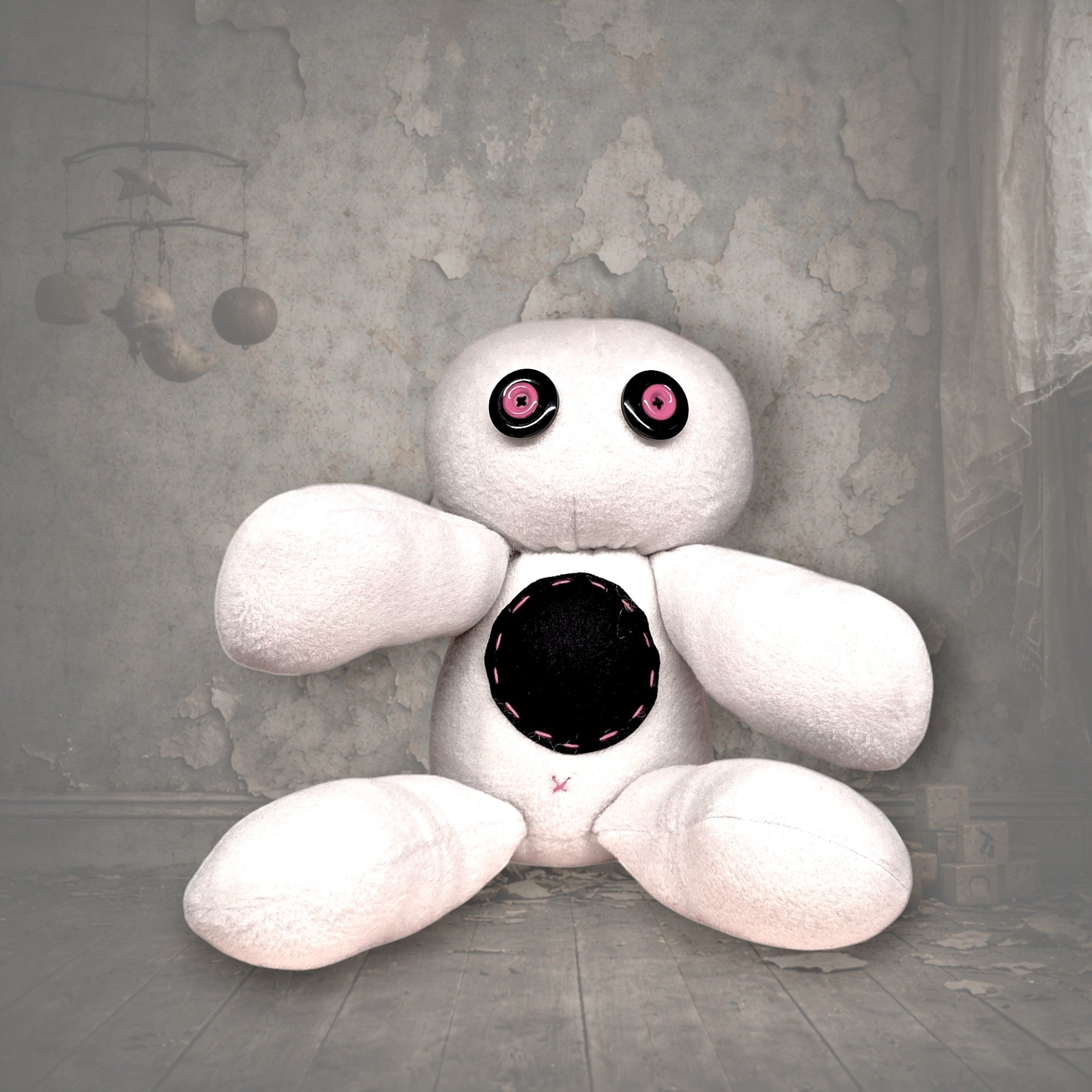Handmade Creepy Gothic Plush Doll | Orphan Asylum Gothling Intake #1028