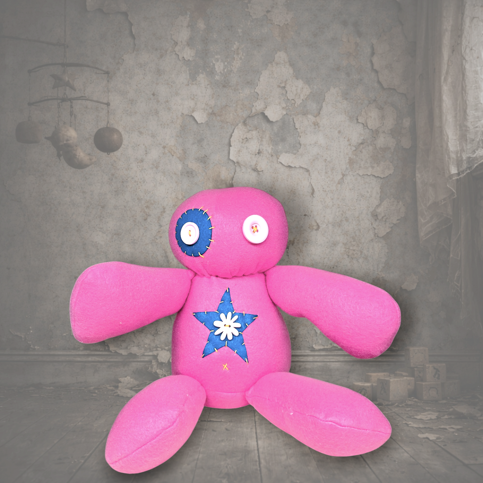 Handmade Creepy Gothic Plush Doll | Orphan Asylum Gothling Intake # 1039