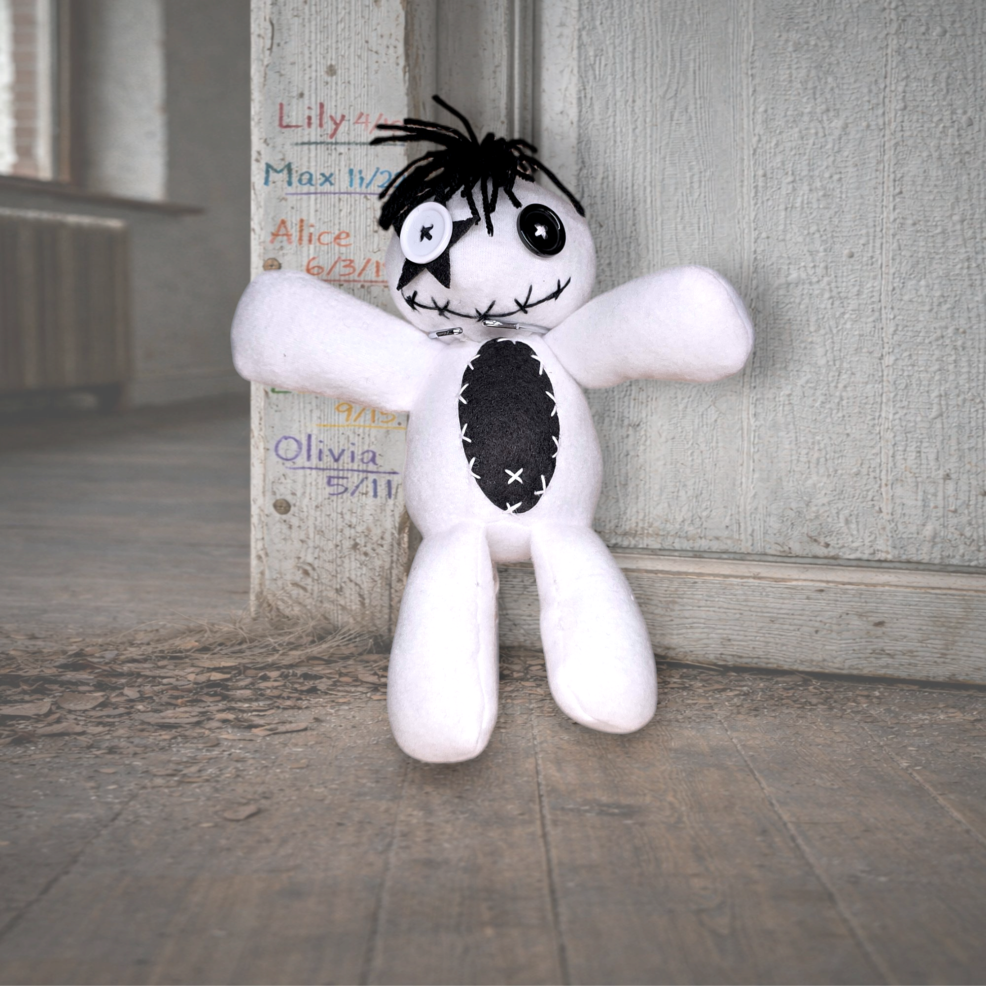 Handmade Creepy Gothic Plush Doll | Orphan Asylum Gothling Intake # 1102
