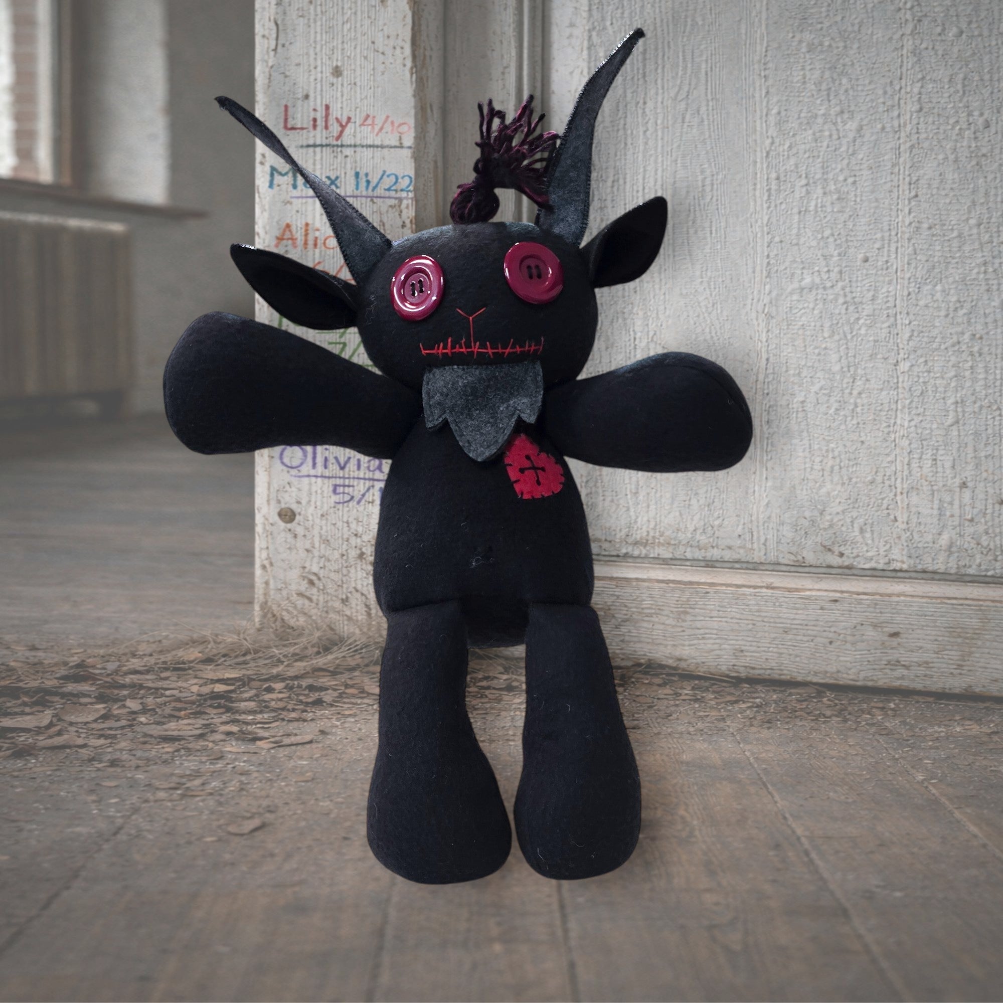 Handmade Creepy Gothic Plush Doll | Orphan Asylum Gothling Intake # 1127