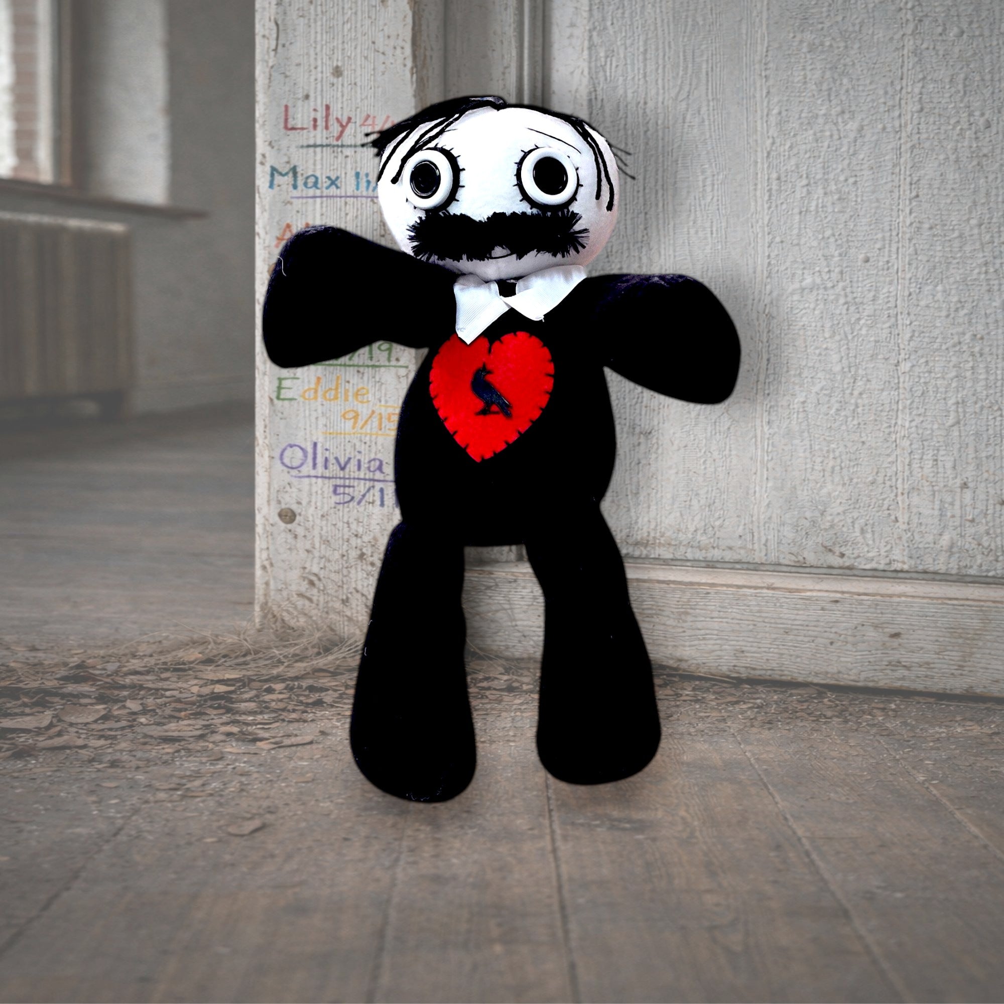 Handmade Creepy Gothic Plush Doll | Orphan Asylum Gothling Intake #1135