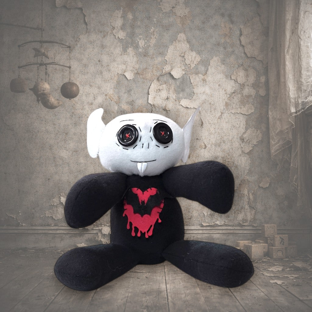 Handmade Creepy Gothic Plush Doll | Orphan Asylum Gothling Intake # 1139