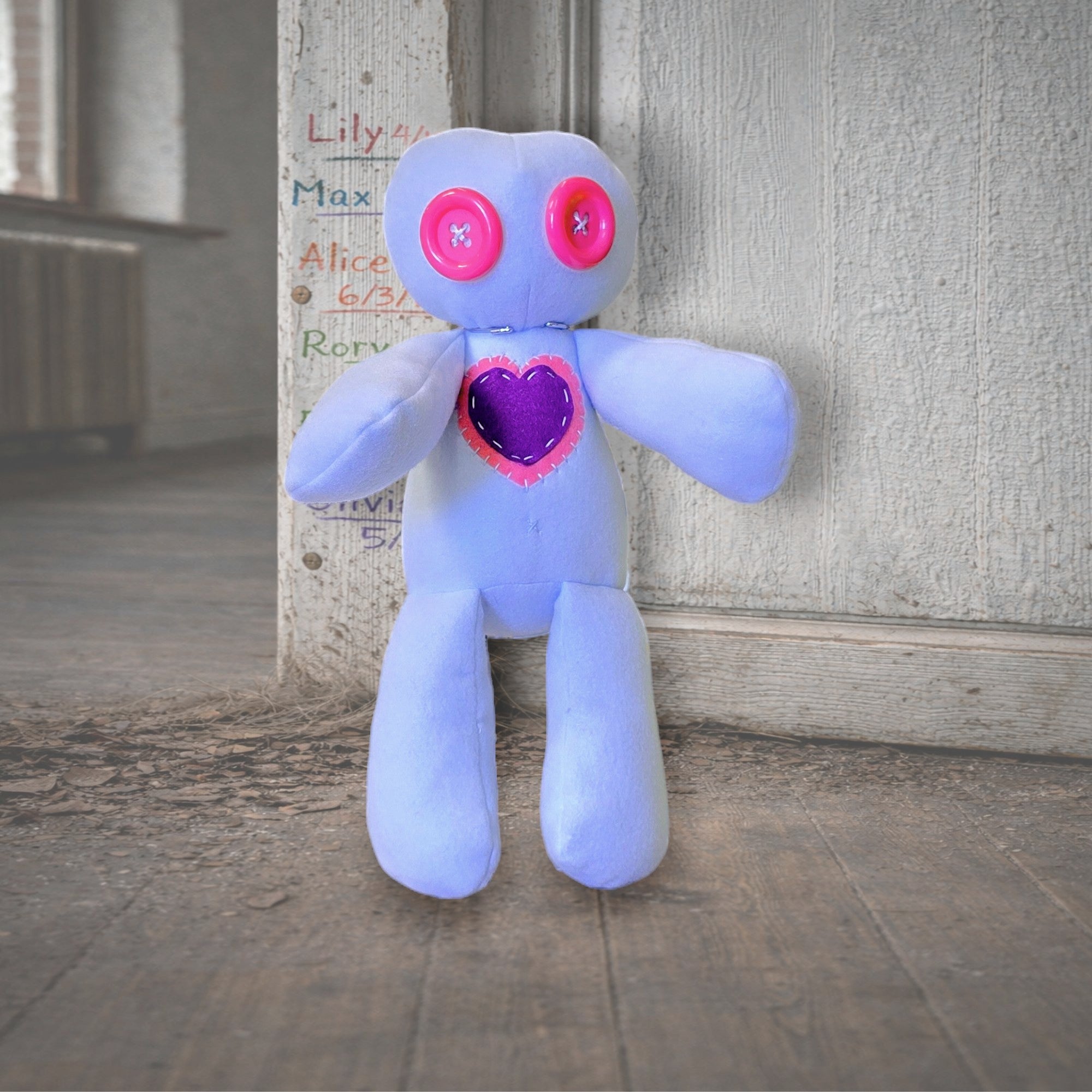 Handmade Creepy Gothic Plush Doll | Orphan Asylum Gothling Intake # 1221