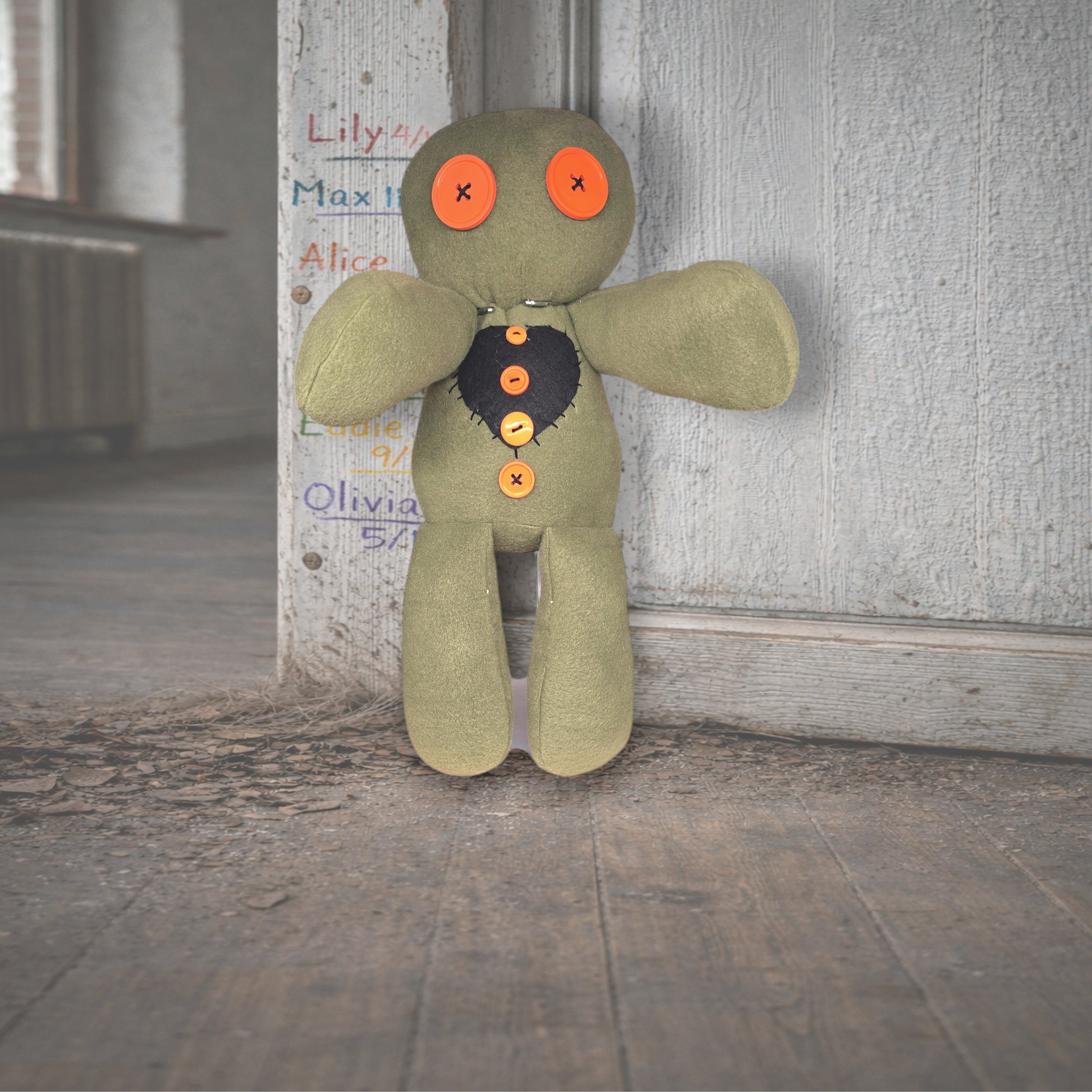 Handmade Creepy Gothic Plush Doll | Orphan Asylum Gothling Intake # 1237