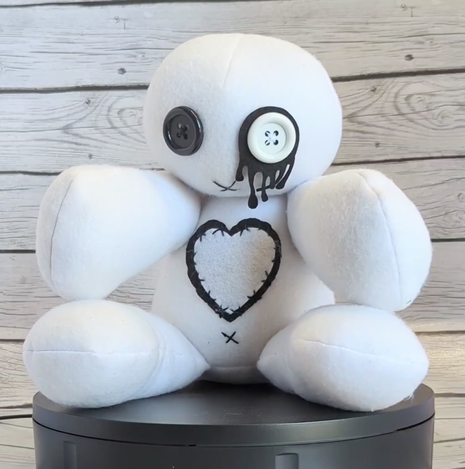 Handmade Creepy Gothic Plush Doll | Orphan Asylum Gothling Intake #1004