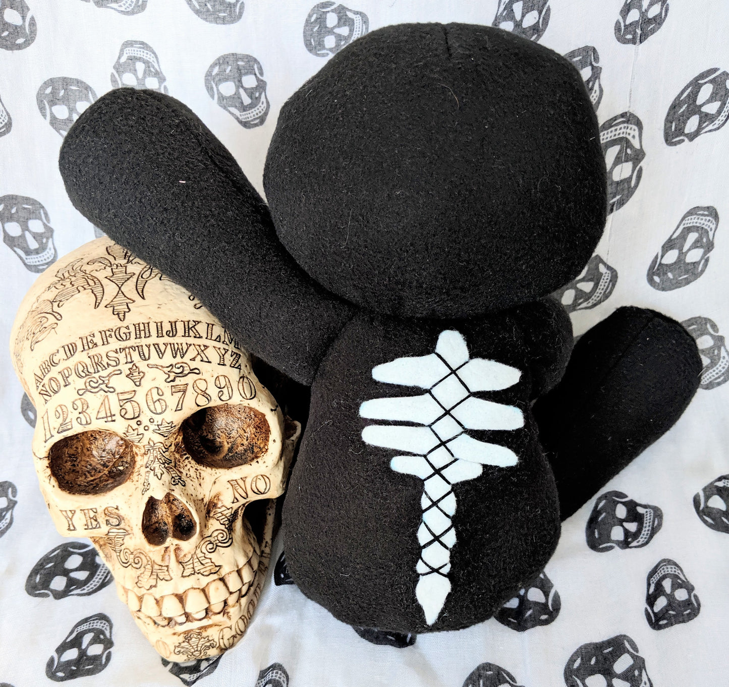 Voodoo Skeleton Plush Doll Creepy Cute Stuffed Animal Horror Gothic